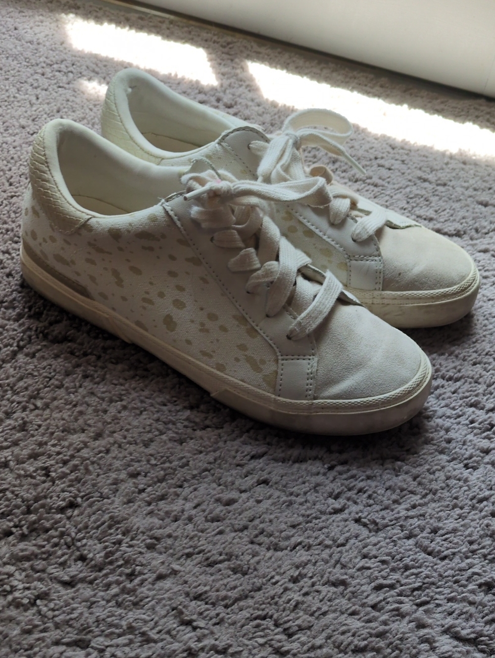 Target White Sneakers with Gold Speckle Detail